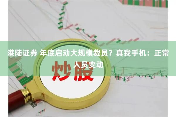 港陆证券 年底启动大规模裁员?真我手机:正常人员变动